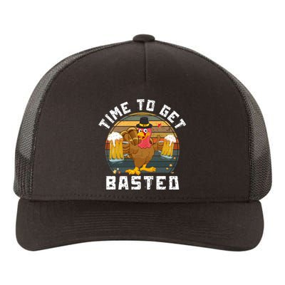 Time To Get Basted Funny Beer Thanksgiving Turkey Gift Yupoong Adult 5-Panel Trucker Hat