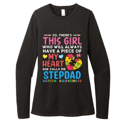 ThereS This Girl She Calls Me Stepdad Autism Awareness Womens CVC Long Sleeve Shirt