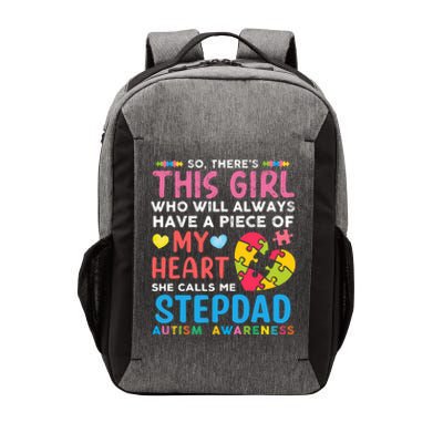 ThereS This Girl She Calls Me Stepdad Autism Awareness Vector Backpack