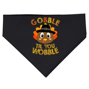 Thanksgiving Turkey Gobble Til You Wobble USA-Made Doggie Bandana