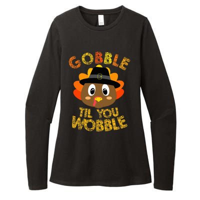 Thanksgiving Turkey Gobble Til You Wobble Womens CVC Long Sleeve Shirt