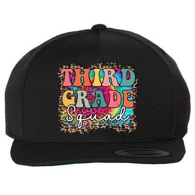 Team Third Grade Squad First Day Of Back To School Teacher Wool Snapback Cap