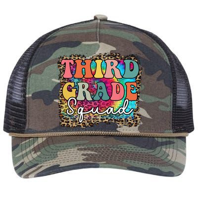 Team Third Grade Squad First Day Of Back To School Teacher Retro Rope Trucker Hat Cap