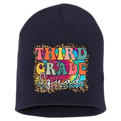 Team Third Grade Squad First Day Of Back To School Teacher Short Acrylic Beanie