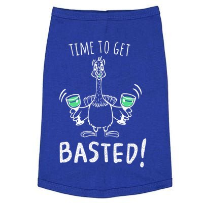 Time To Get Basted Funny Wine Thanksgiving Adult Turkey Gift Funny Gift Doggie Tank