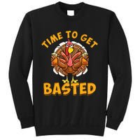 Time To Get Basted Funny Beer Thanksgiving Turkey Day Sweatshirt