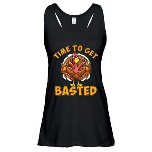 Time To Get Basted Funny Beer Thanksgiving Turkey Day Ladies Essential Flowy Tank