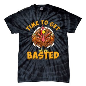 Time To Get Basted Funny Beer Thanksgiving Turkey Day Tie-Dye T-Shirt