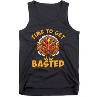 Time To Get Basted Funny Beer Thanksgiving Turkey Day Tank Top