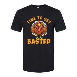 Time To Get Basted Funny Beer Thanksgiving Turkey Day Softstyle CVC T-Shirt