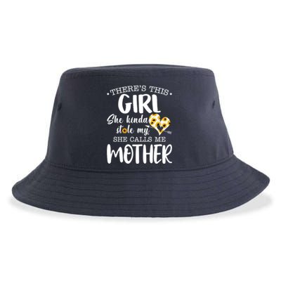 There's This Girl She Kinda Stole My She Calls Me Mother Floral Mother's Day Sustainable Bucket Hat