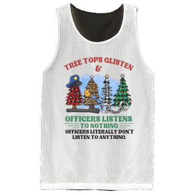 Tree Tops Glisten And Children Listen To Nothing Christmas Mesh Reversible Basketball Jersey Tank