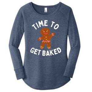 Time To Get Baked Funny Gingerbread Women's Perfect Tri Tunic Long Sleeve Shirt