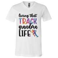 That Track Grandma Life Track And Field Grandma V-Neck T-Shirt