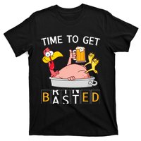 Time To Get Basted Funny Turkey Beer Thanksgiving Odometer T-Shirt