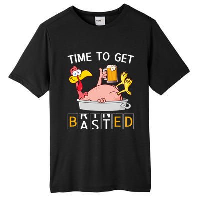 Time To Get Basted Funny Turkey Beer Thanksgiving Odometer Tall Fusion ChromaSoft Performance T-Shirt