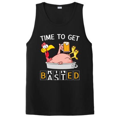 Time To Get Basted Funny Turkey Beer Thanksgiving Odometer PosiCharge Competitor Tank