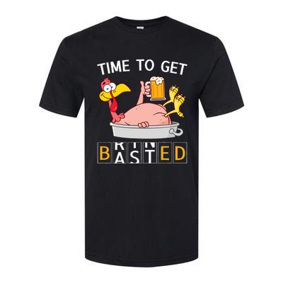 Time To Get Basted Funny Turkey Beer Thanksgiving Odometer Softstyle CVC T-Shirt