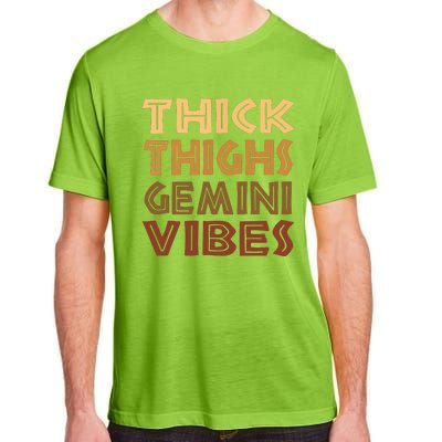 Thick Thighs Gemini Vibes Melanin Black Women Afro Pride Adult ChromaSoft Performance T-Shirt