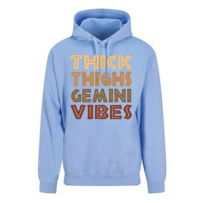 Thick Thighs Gemini Vibes Melanin Black Women Afro Pride Unisex Surf Hoodie