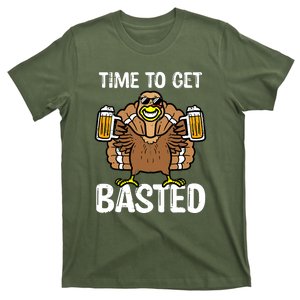 Time To Get Basted Funny Beer Thanksgiving Turkey Gifts T-Shirt