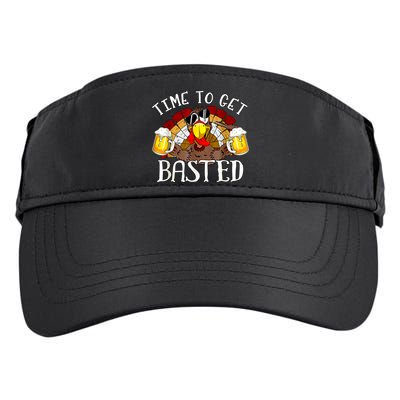 Time To Get Basted Funny Thanksgiving Turkey Day Funny Time To Get Basted Gifts Adult Drive Performance Visor