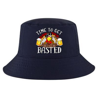 Time To Get Basted Funny Thanksgiving Turkey Day Funny Time To Get Basted Gifts Cool Comfort Performance Bucket Hat