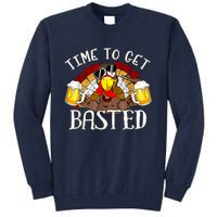 Time To Get Basted Funny Thanksgiving Turkey Day Funny Time To Get Basted Gifts Tall Sweatshirt