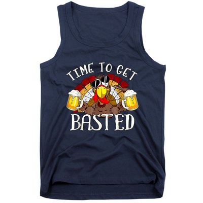 Time To Get Basted Funny Thanksgiving Turkey Day Funny Time To Get Basted Gifts Tank Top