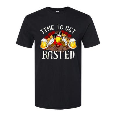 Time To Get Basted Funny Thanksgiving Turkey Day Funny Time To Get Basted Gifts Softstyle® CVC T-Shirt