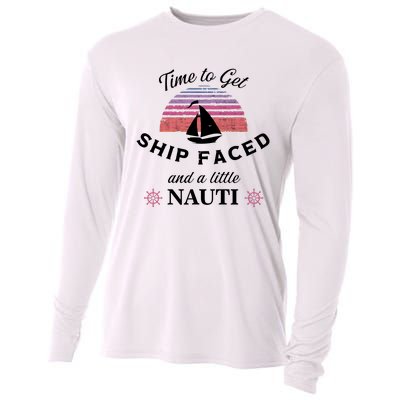 Time To Get Ship Faced And A Little Nauti Cooling Performance Long Sleeve Crew