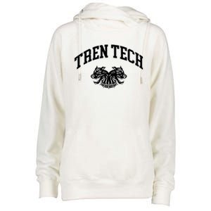 Tren Tech Gym Bodysuit Womens Funnel Neck Pullover Hood