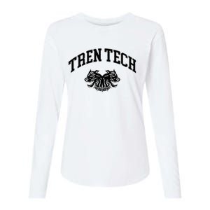 Tren Tech Gym Bodysuit Womens Cotton Relaxed Long Sleeve T-Shirt