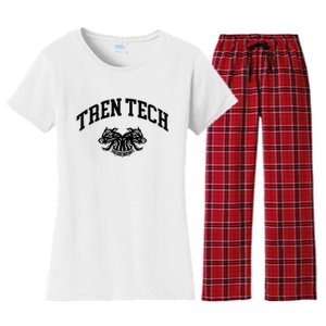 Tren Tech Gym Bodysuit Women's Flannel Pajama Set