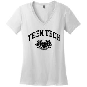 Tren Tech Gym Bodysuit Women's V-Neck T-Shirt