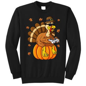 Thanksgiving Turkey Gamer Pumpkin Gaming Sweatshirt