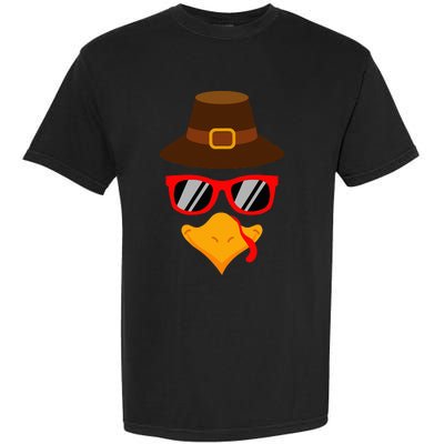 Thanksgiving Turkey Glasses Adorable and Festive Garment-Dyed Heavyweight T-Shirt