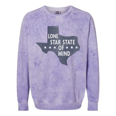 Trendy Texas Graphic Lone Star State Of Mind Colorblast Crewneck Sweatshirt