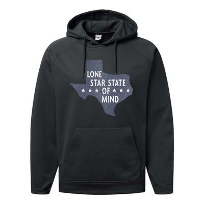 Trendy Texas Graphic Lone Star State Of Mind Performance Fleece Hoodie