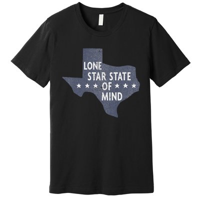 Trendy Texas Graphic Lone Star State Of Mind Premium T-Shirt