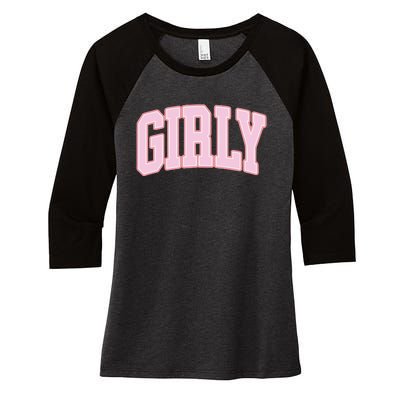 The Toast Girly Women's Tri-Blend 3/4-Sleeve Raglan Shirt