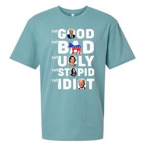 Trump The Good The Bad The Ugly The Stupid The Idiot Sueded Cloud Jersey T-Shirt