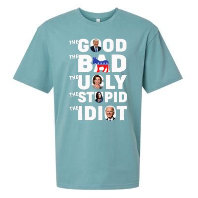 Trump The Good The Bad The Ugly The Stupid The Idiot Sueded Cloud Jersey T-Shirt