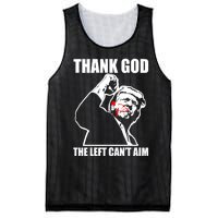 Trump Thank God The Left CanT Aim Mesh Reversible Basketball Jersey Tank