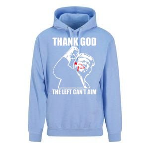 Trump Thank God The Left CanT Aim Unisex Surf Hoodie