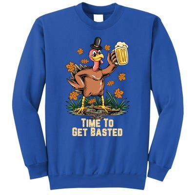 Time To Get Basted Ing Thanksgiving Turkey Funny Fall Gift Sweatshirt