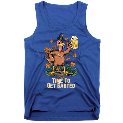 Time To Get Basted Ing Thanksgiving Turkey Funny Fall Gift Tank Top