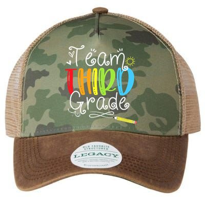 Team Third Grade Back To School 3rd Teacher Student Legacy Tie Dye Trucker Hat