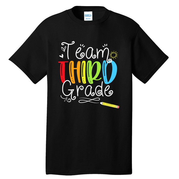 Team Third Grade Back To School 3rd Teacher Student Tall T-Shirt