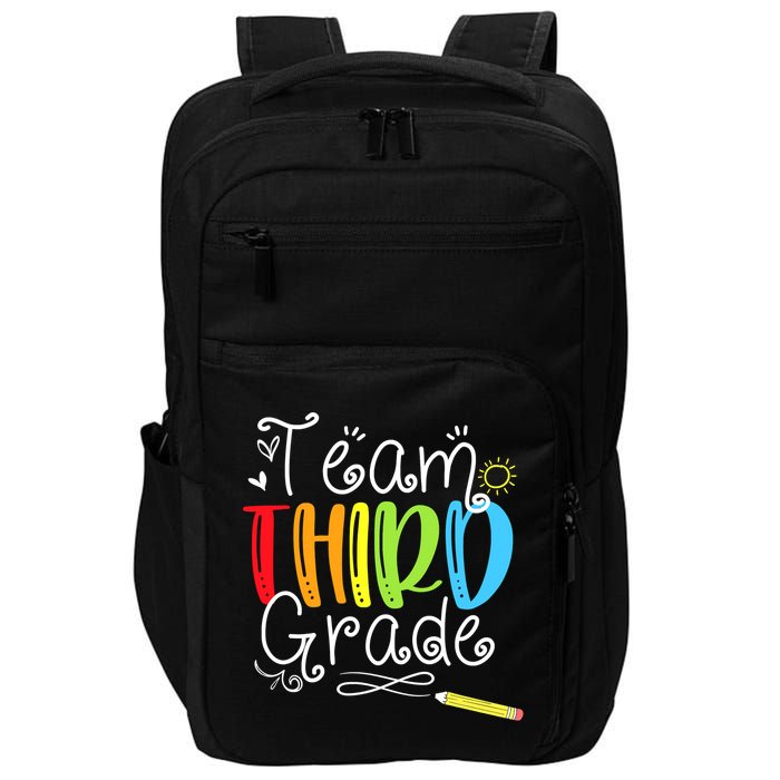 Team Third Grade Back To School 3rd Teacher Student Impact Tech Backpack